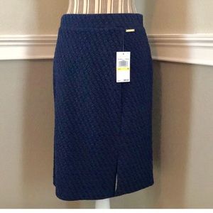 NWT! MICHEAL KORS NAVY PENCIL SKIRT M